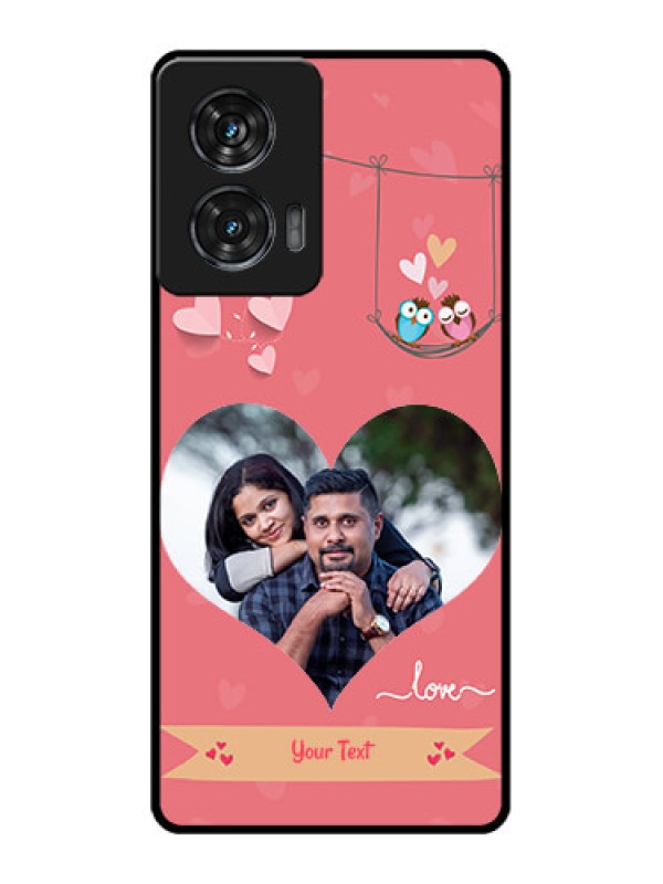 Custom Motorola Edge 50 Fusion Custom Metal Phone CasePeach Color Love Design