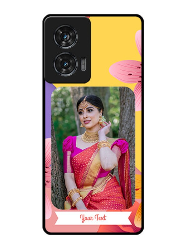 Custom Motorola Edge 50 Fusion Custom Metal Phone Case3 Image With Vintage Floral Design