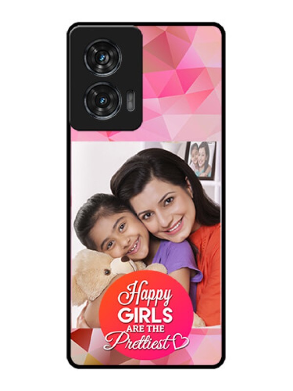 Custom Motorola Edge 50 Fusion Custom Metal Phone CaseAbstract Triangle Design