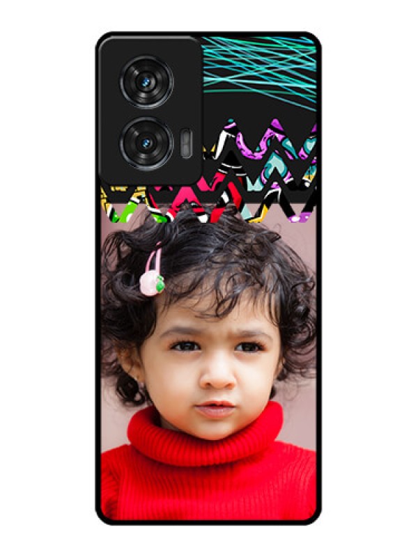 Custom Motorola Edge 50 Fusion Custom Metal Phone CaseNeon Abstract Design