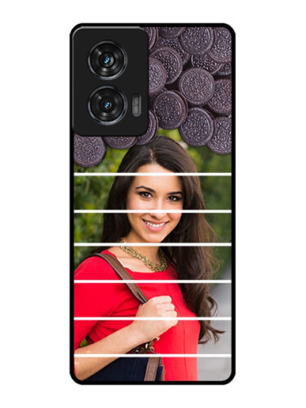 Custom Motorola Edge 50 Fusion Custom Metal Phone CaseWith Oreo Biscuit Design