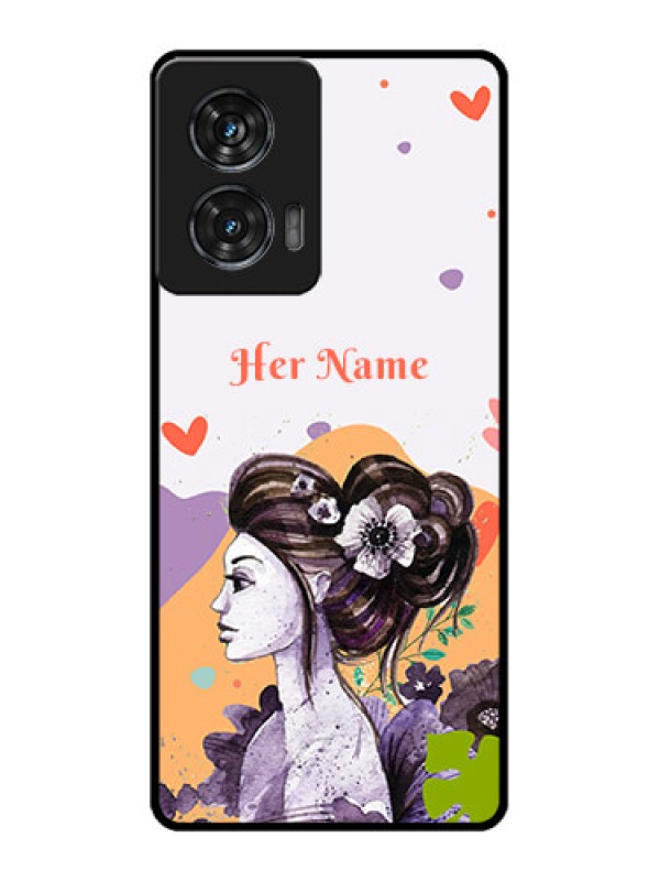 Custom Motorola Edge 50 Fusion Custom Metal Phone CaseWoman And Nature Design