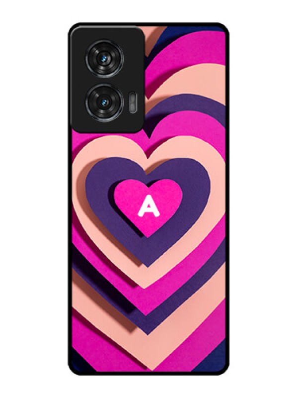 Custom Motorola Edge 50 Fusion Custom Metal Phone CaseCute Heart Pattern Design