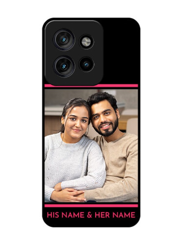 Custom Motorola Edge 50 Neo Custom Metal Phone Case - With Add Text Design