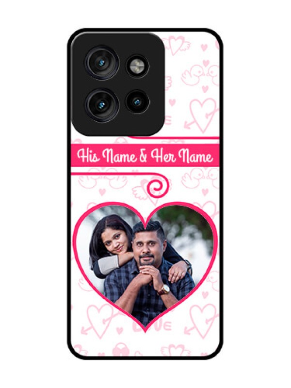 Custom Motorola Edge 50 Neo Custom Metal Phone Case - Heart Shape Love Design