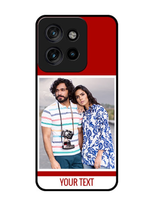 Custom Motorola Edge 50 Neo Custom Metal Phone Case - Red Color Design