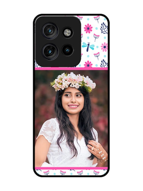 Custom Motorola Edge 50 Neo Custom Metal Phone Case - Colorful Flower Design