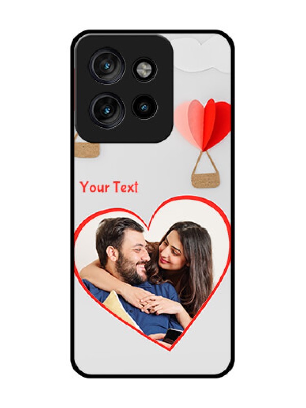 Custom Motorola Edge 50 Neo Custom Metal Phone Case - Parachute Love Design