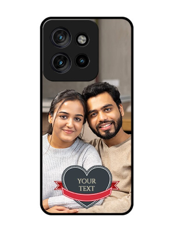 Custom Motorola Edge 50 Neo Custom Metal Phone Case - Just Married Couple Design