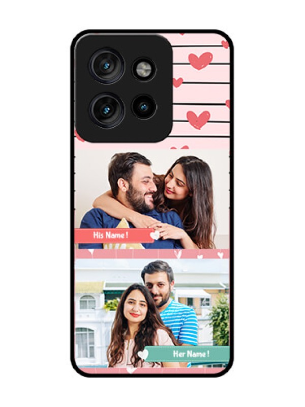 Custom Motorola Edge 50 Neo Custom Metal Phone Case - Photo With Heart Design