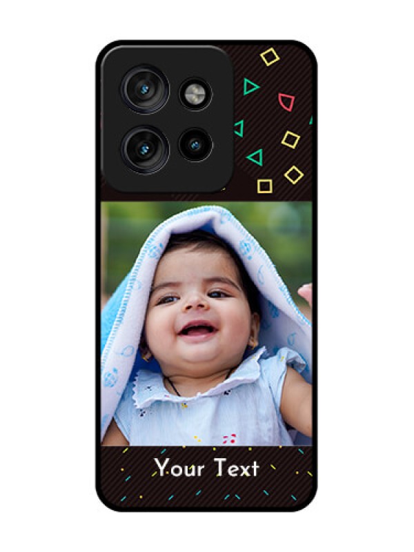 Custom Motorola Edge 50 Neo Custom Metal Phone Case - With Confetti Birthday Design