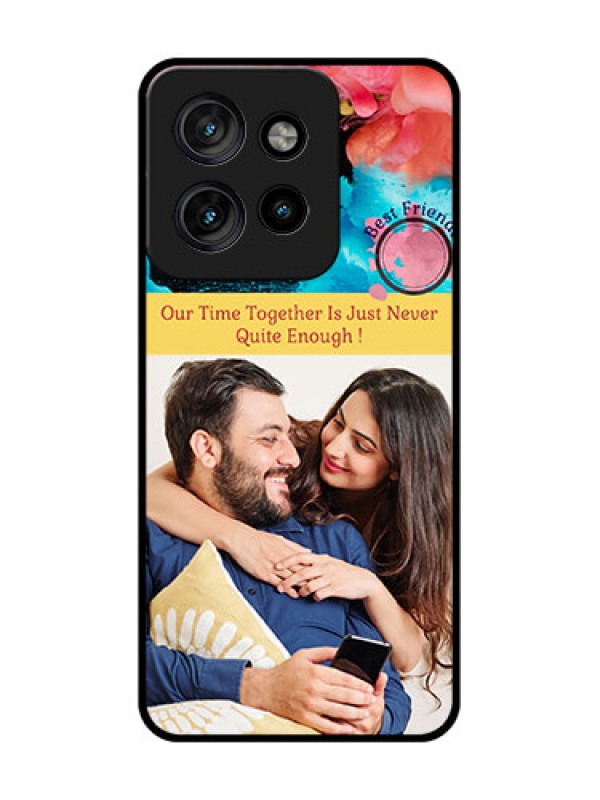 Custom Motorola Edge 50 Neo Custom Metal Phone Case - Quote With Acrylic Painting Design