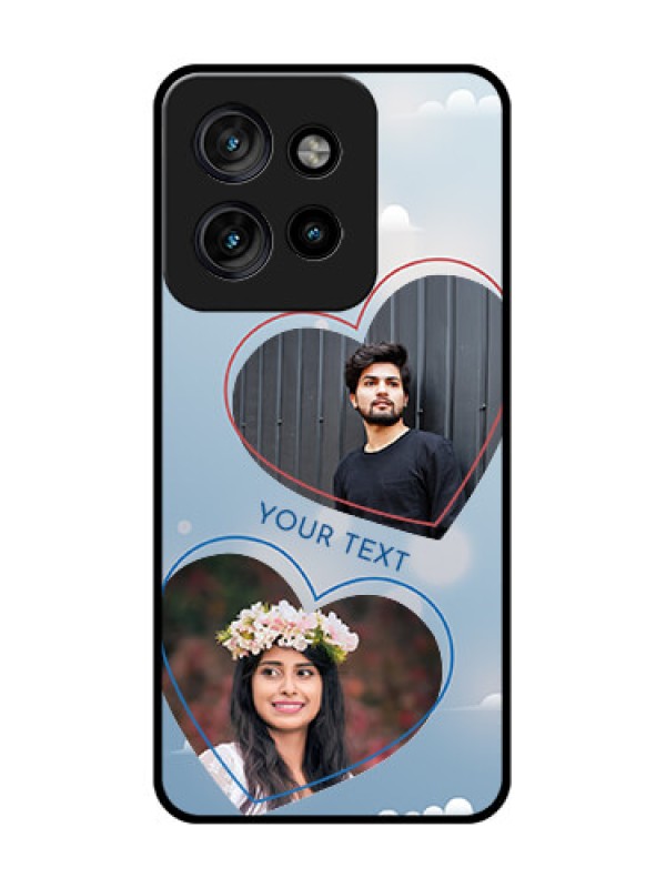 Custom Motorola Edge 50 Neo Custom Metal Phone Case - Blue Color Couple Design