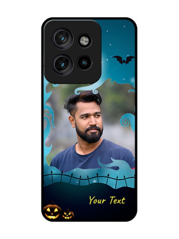 Custom Motorola Edge 50 Neo Custom Metal Phone Case - Halloween Frame Design