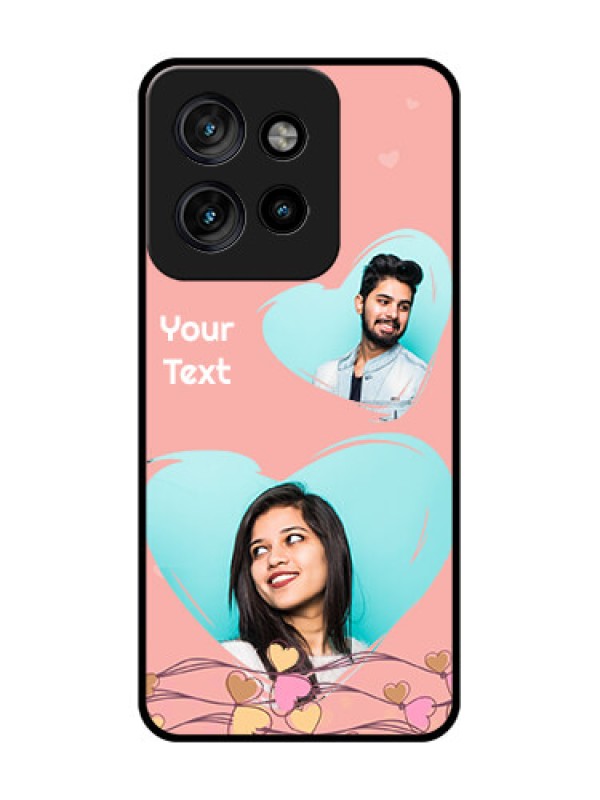 Custom Motorola Edge 50 Neo Custom Metal Phone Case - Love Doodle Design