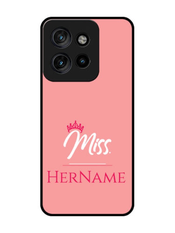 Custom Motorola Edge 50 Neo Custom Metal Phone Case - Mrs With Name Design