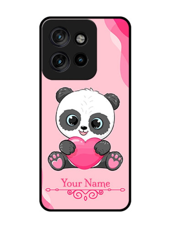 Custom Motorola Edge 50 Neo Custom Metal Phone Case - Cute Panda Design