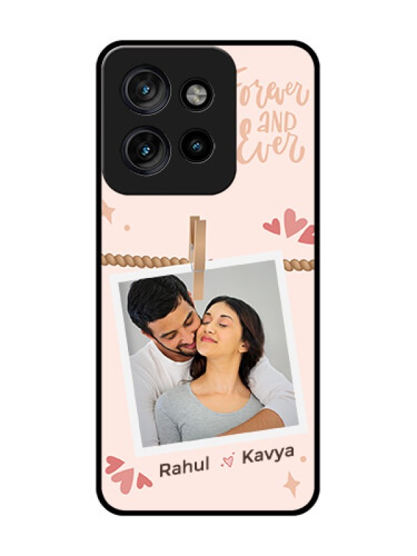 Custom Motorola Edge 50 Neo Custom Metal Phone Case - Forever And Ever Love Design