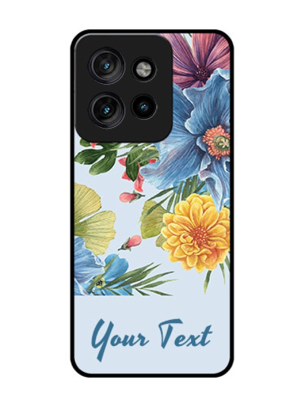 Custom Motorola Edge 50 Neo Custom Metal Phone Case - Stunning Watercolored Flowers Painting Design