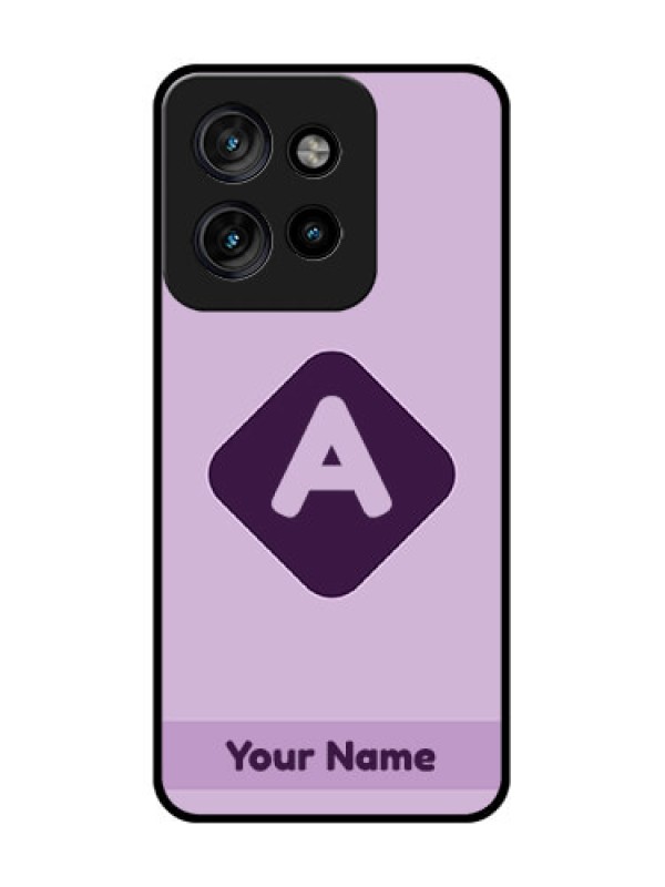 Custom Motorola Edge 50 Neo Custom Metal Phone Case - Custom Letter In Curved Badge Design