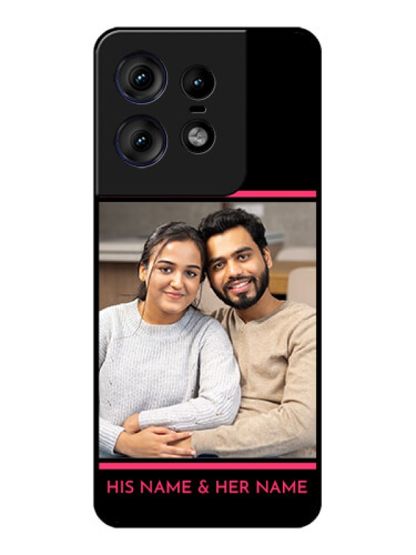 Custom Motorola Edge 50 Pro 5G Custom Metal Phone CaseWith Add Text Design