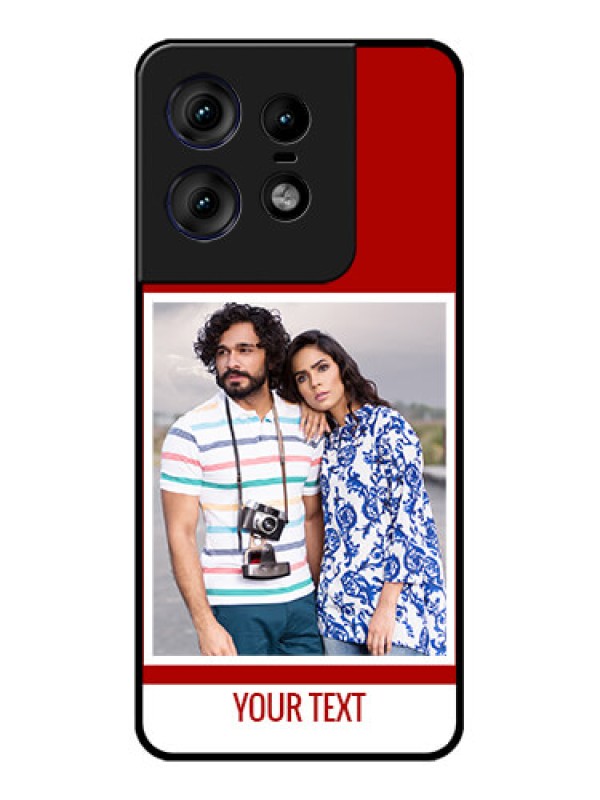 Custom Motorola Edge 50 Pro 5G Custom Metal Phone CaseRed Color Design