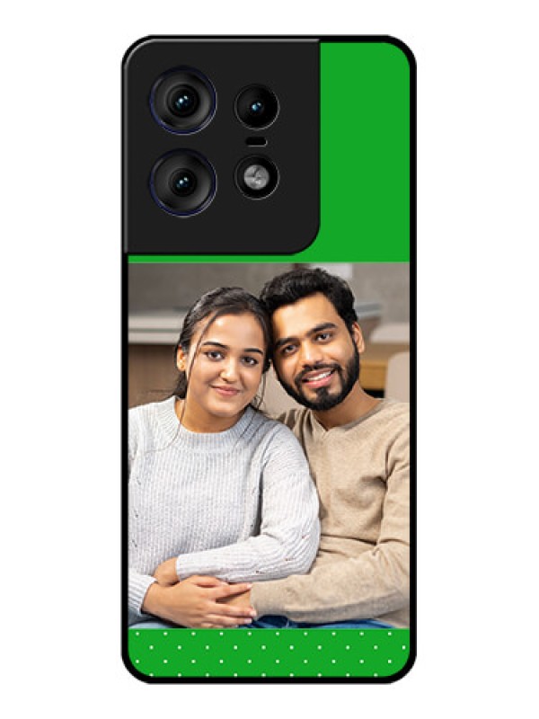 Custom Motorola Edge 50 Pro 5G Custom Metal Phone CaseGreen Pattern Design