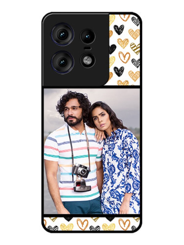 Custom Motorola Edge 50 Pro 5G Custom Metal Phone CaseLove Symbol Design