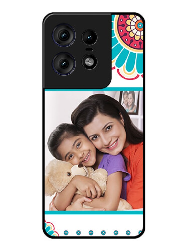 Custom Motorola Edge 50 Pro 5G Custom Metal Phone CaseFlower Design