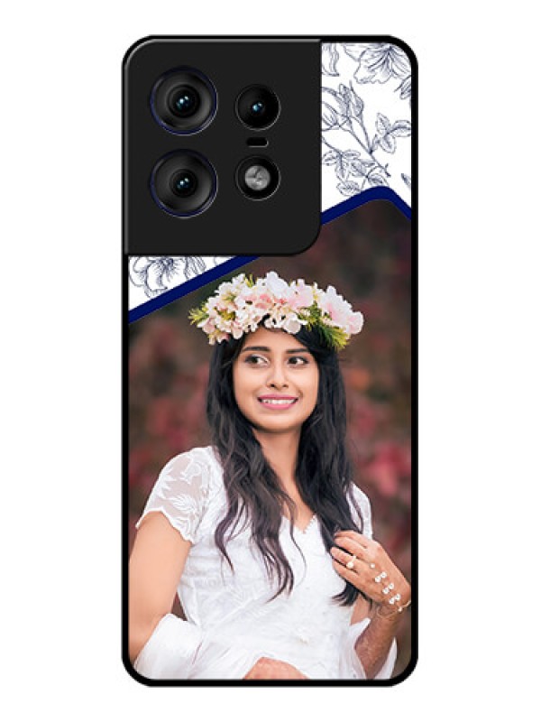 Custom Motorola Edge 50 Pro 5G Custom Metal Phone CaseClassy Floral Design