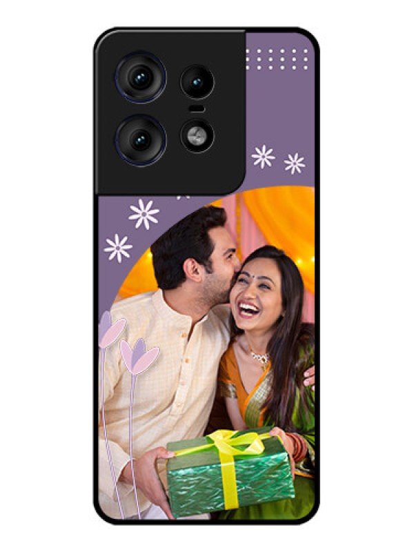 Custom Motorola Edge 50 Pro 5G Custom Metal Phone CaseLavender Flowers Design