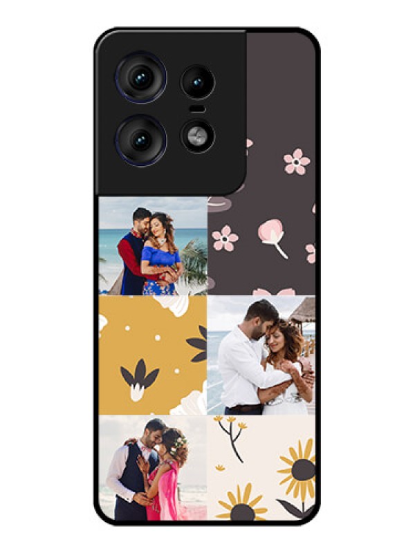 Custom Motorola Edge 50 Pro 5G Custom Metal Phone Case3 Images With Floral Design