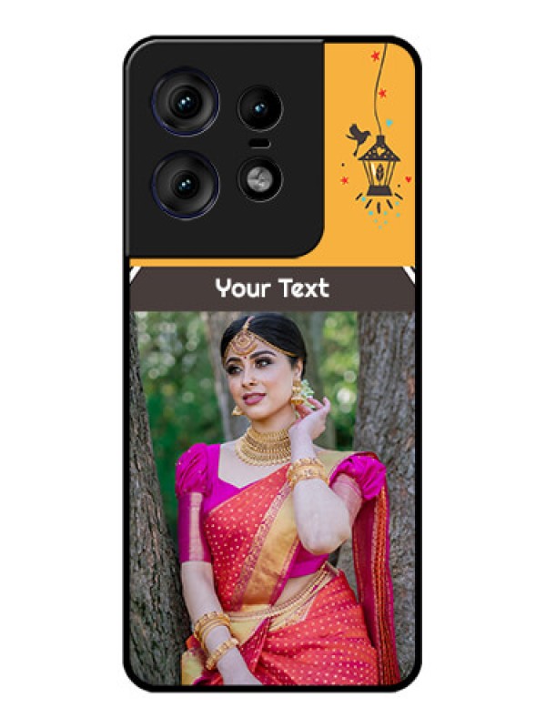 Custom Motorola Edge 50 Pro 5G Custom Metal Phone CaseWith Family Picture And Icons