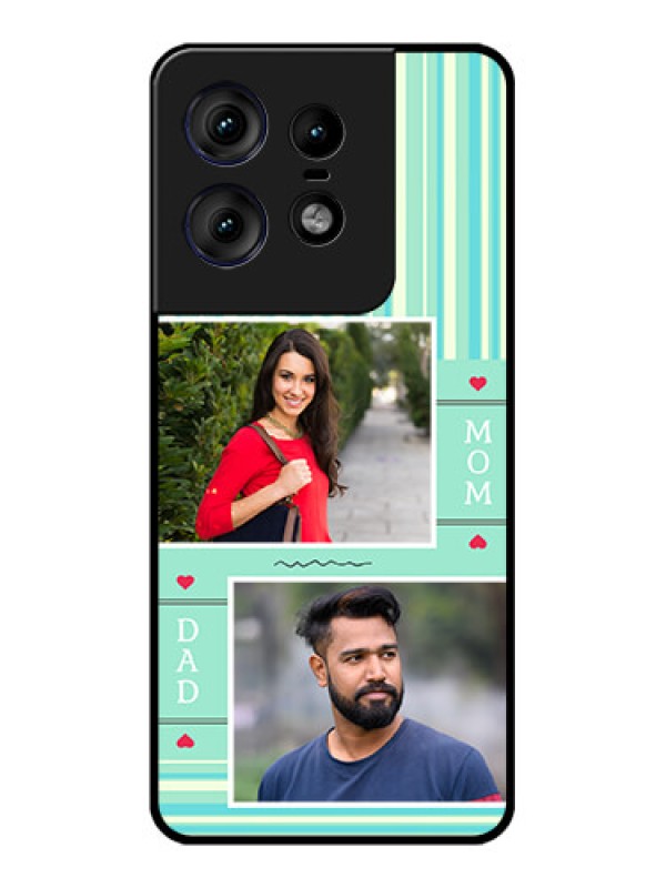 Custom Motorola Edge 50 Pro 5G Custom Metal Phone CaseMom and Dad Pic Design