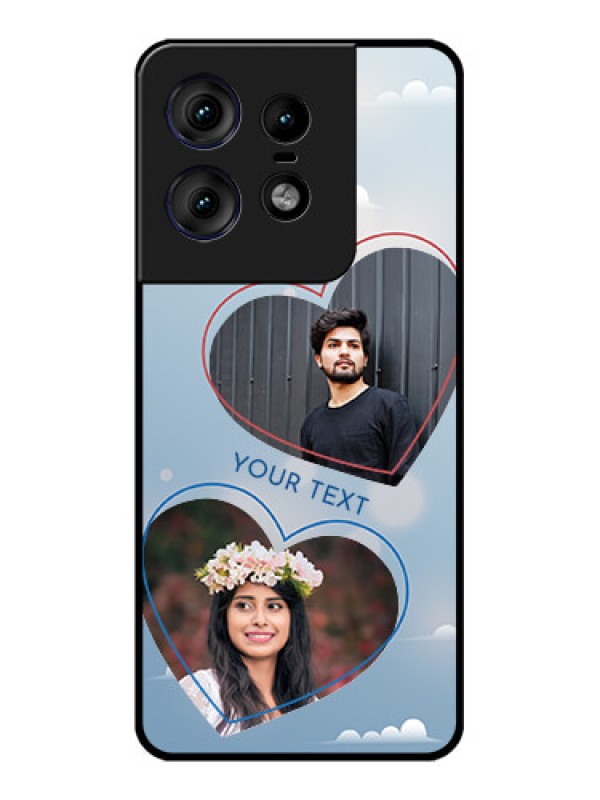 Custom Motorola Edge 50 Pro 5G Custom Metal Phone CaseBlue Color Couple Design