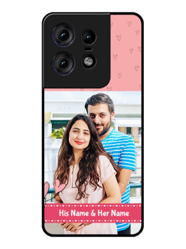 Custom Motorola Edge 50 Pro 5G Custom Metal Phone CaseLove Design Peach Color