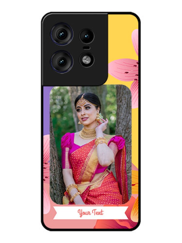 Custom Motorola Edge 50 Pro 5G Custom Metal Phone Case3 Image With Vintage Floral Design