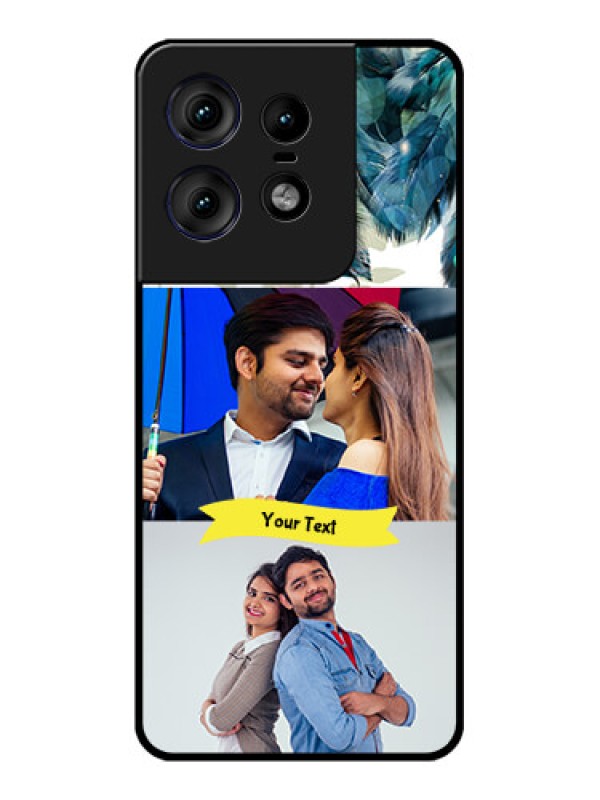 Custom Motorola Edge 50 Pro 5G Custom Metal Phone CaseImage With Boho Peacock Feather Design