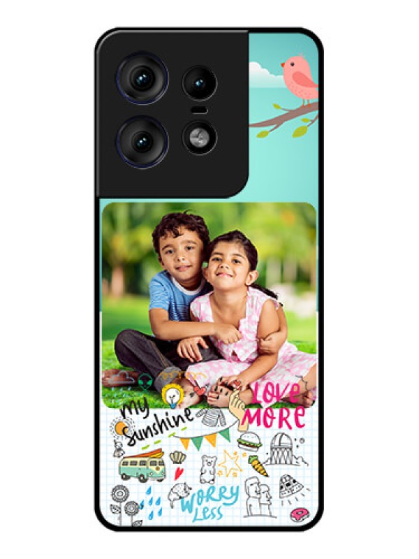 Custom Motorola Edge 50 Pro 5G Custom Metal Phone CaseDoodle Love Design