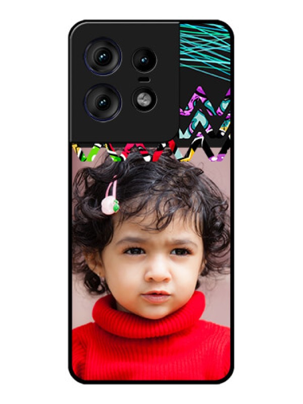 Custom Motorola Edge 50 Pro 5G Custom Metal Phone CaseNeon Abstract Design