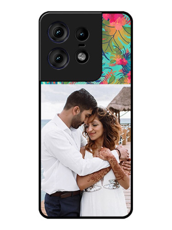 Custom Motorola Edge 50 Pro 5G Custom Metal Phone CaseWatercolor Floral Design