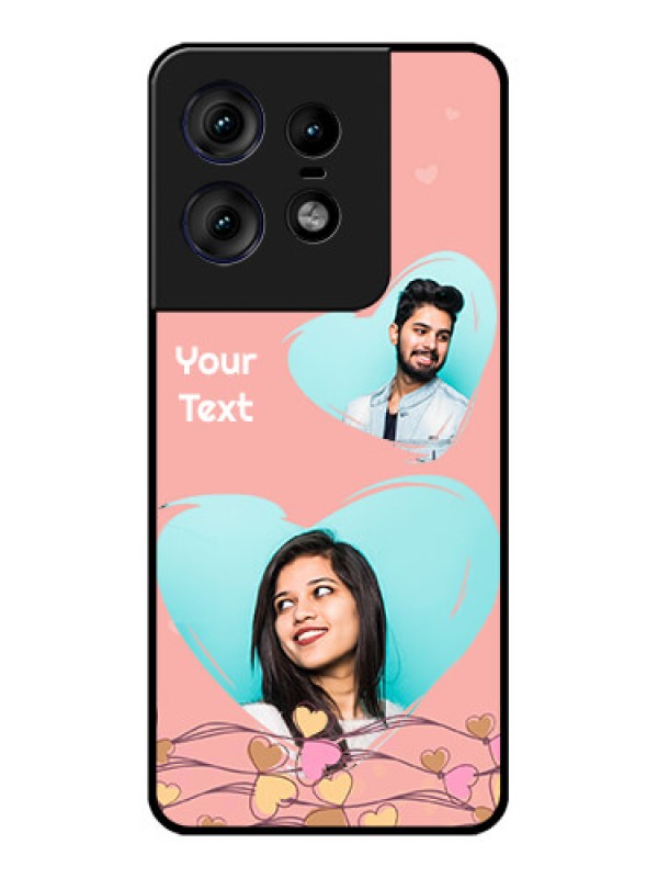 Custom Motorola Edge 50 Pro 5G Custom Metal Phone CaseLove Doodle Design