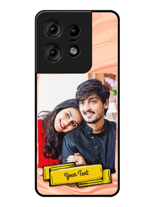 Custom Motorola Edge 50 Pro 5G Custom Metal Phone CaseMarble Texture Design