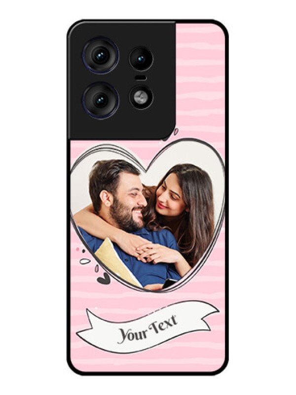 Custom Motorola Edge 50 Pro 5G Custom Metal Phone CaseVintage Heart Design