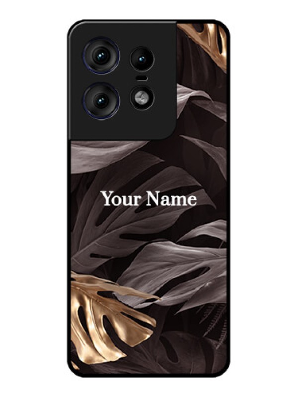 Custom Motorola Edge 50 Pro 5G Custom Metal Phone CaseWild Leaves Digital Paint Design