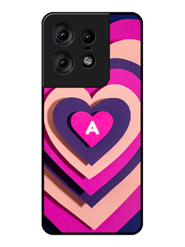 Custom Motorola Edge 50 Pro 5G Custom Metal Phone CaseCute Heart Pattern Design