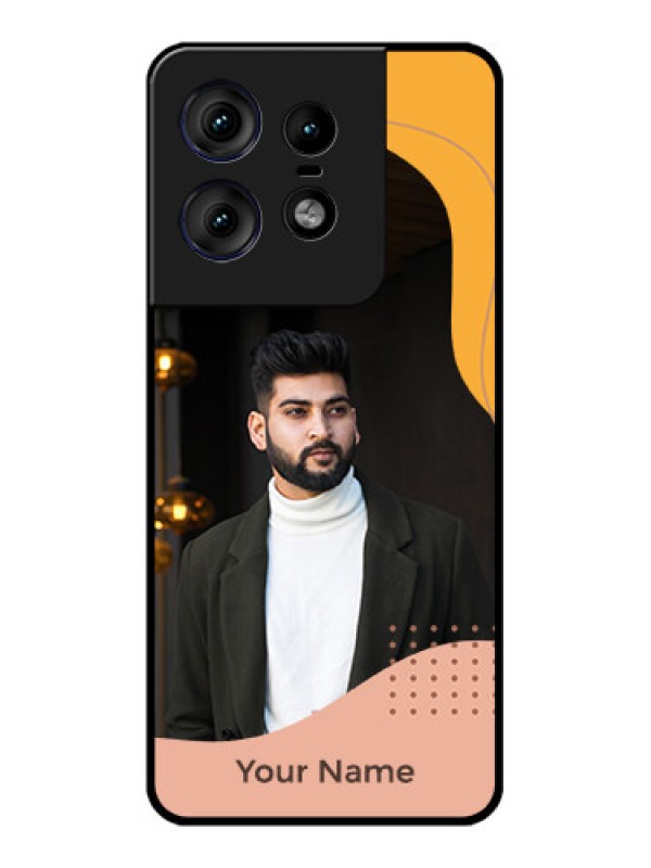 Custom Motorola Edge 50 Pro 5G Custom Metal Phone CaseTri - Coloured Overlay Design