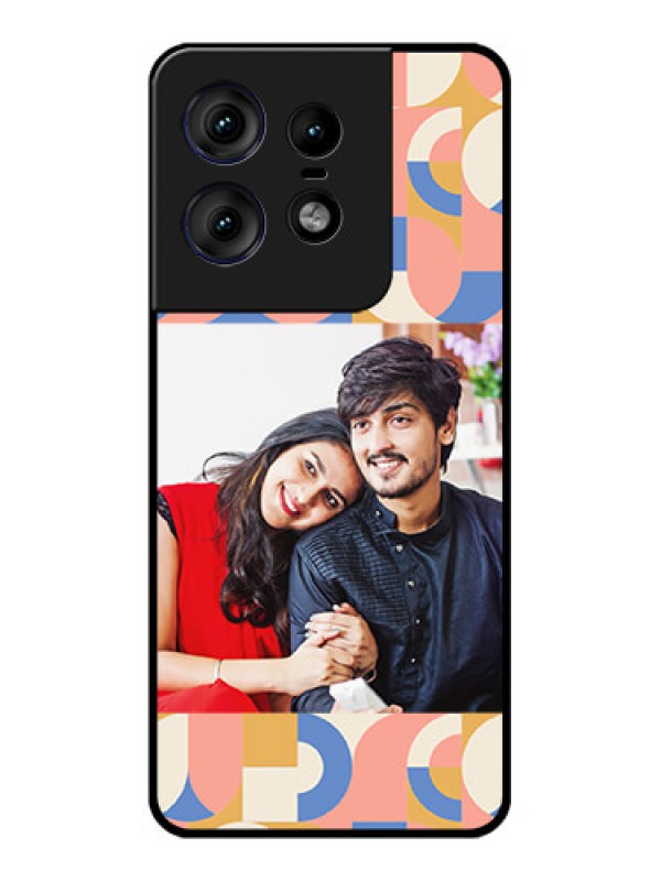 Custom Motorola Edge 50 Pro 5G Custom Metal Phone CaseSemi - Circle Maze Pattern Design