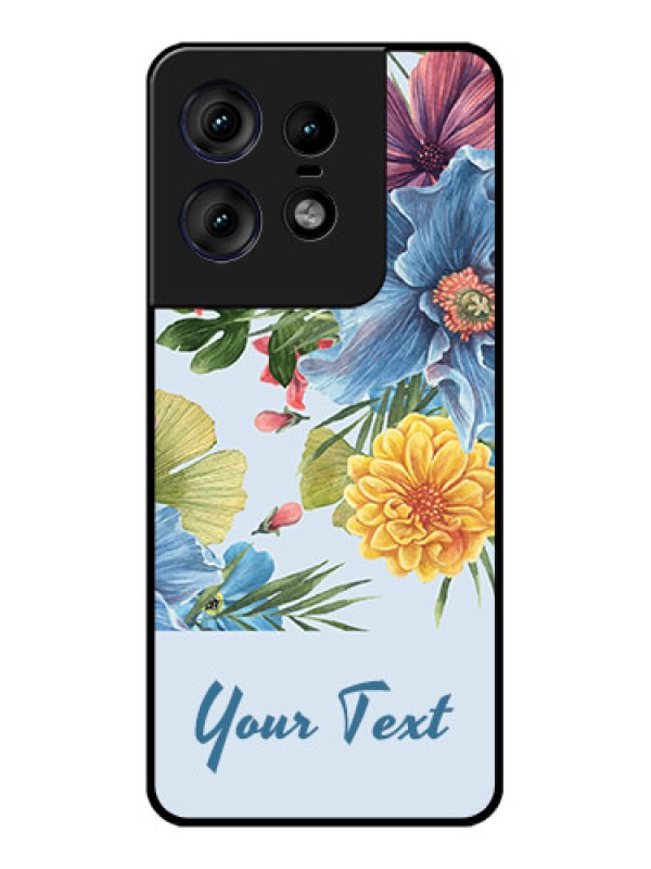 Custom Motorola Edge 50 Pro 5G Custom Metal Phone CaseStunning Watercolored Flowers Painting Design