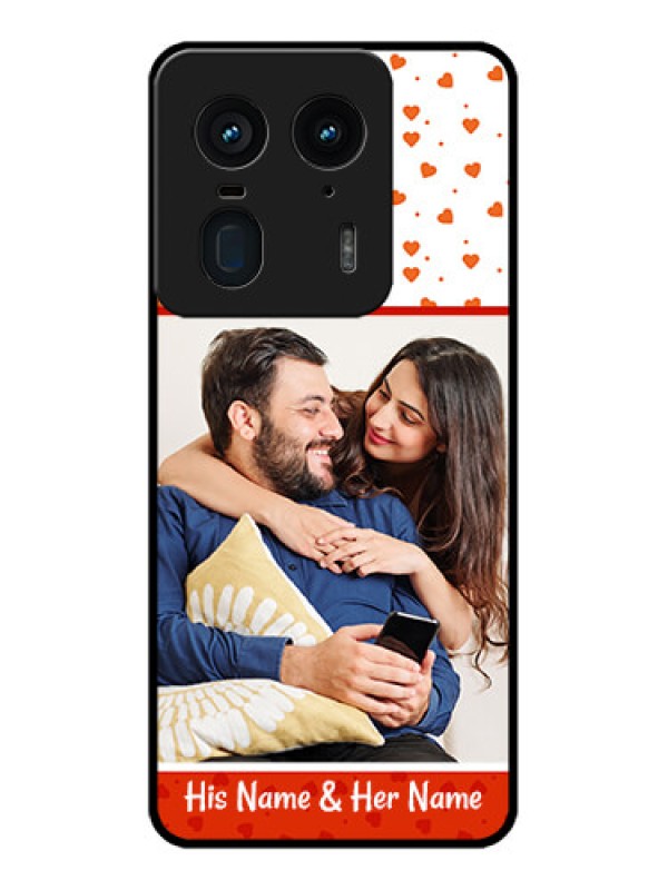 Custom Motorola Edge 50 Ultra 5G Custom Metal Phone CaseOrange Love Symbol Design